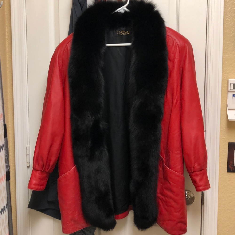 Vintage Retro Chosen Couture Collection Leather/Fur Jacket